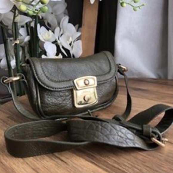 Uterque Lambskin Crossbody, Olive - Picture 1 of 7